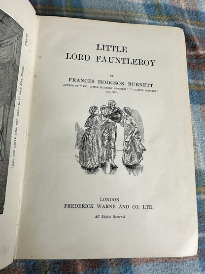 1920 Little Lord Fauntleroy - Frances Hodgson Burnett(Reginald B. Birch drawings) Frederick Warne & Co Ltd