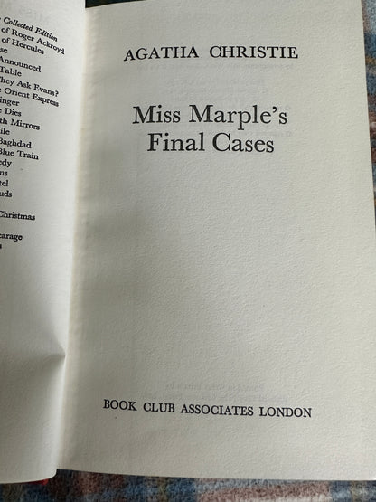 1980 Miss Marple’s 6 Final Cases - Agatha Christie(Book Club)