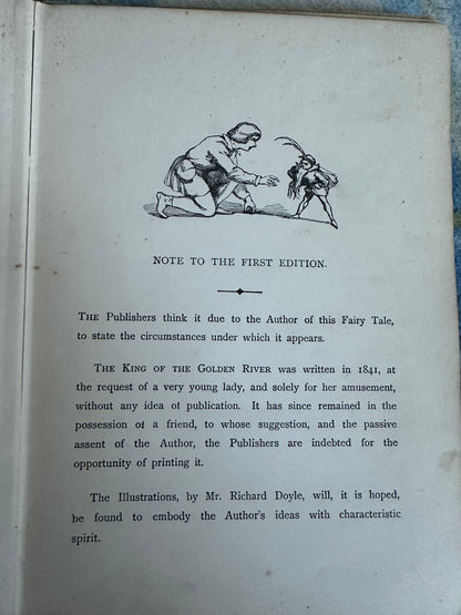 1909 King Of The Golden River or The Black Brothers - John Ruskin(Richard Doyle illustrated) George Allen & Sons