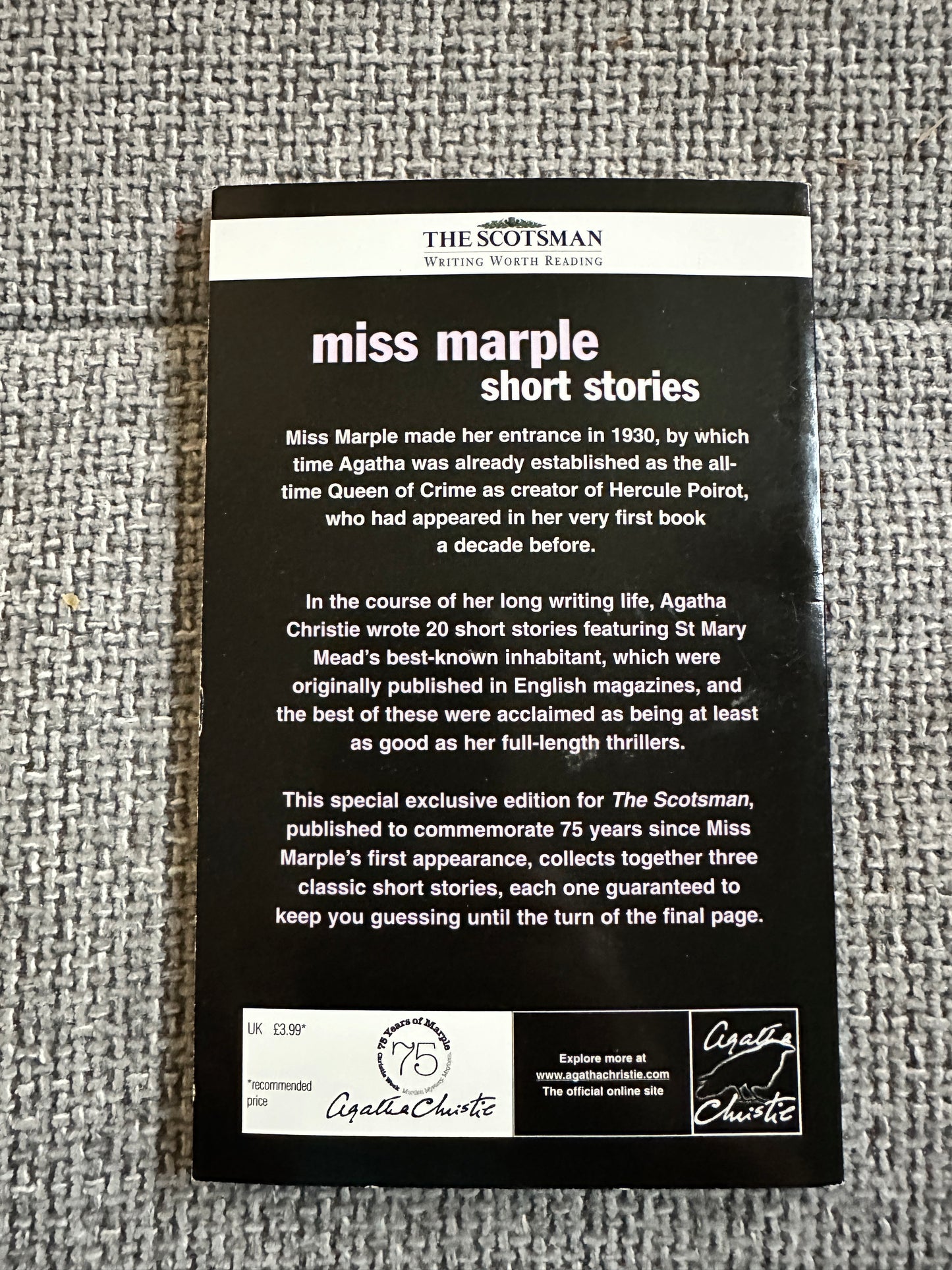 2005 Miss Marple Short Stories - Agatha Christie(Scotsman Exclusive)HarperCollins