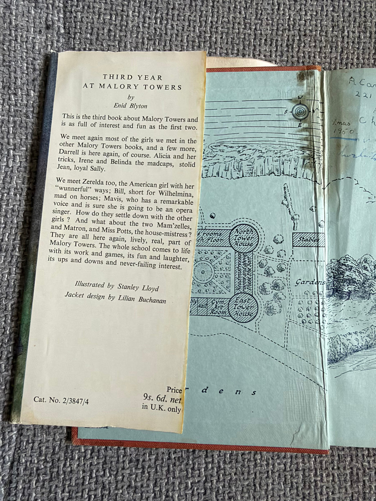 1950 Third Year At Malory Towers - Enid Blyton (Stanley Lloyd illust Lilian Buchanan cover illust) Methuen & Co Ltd