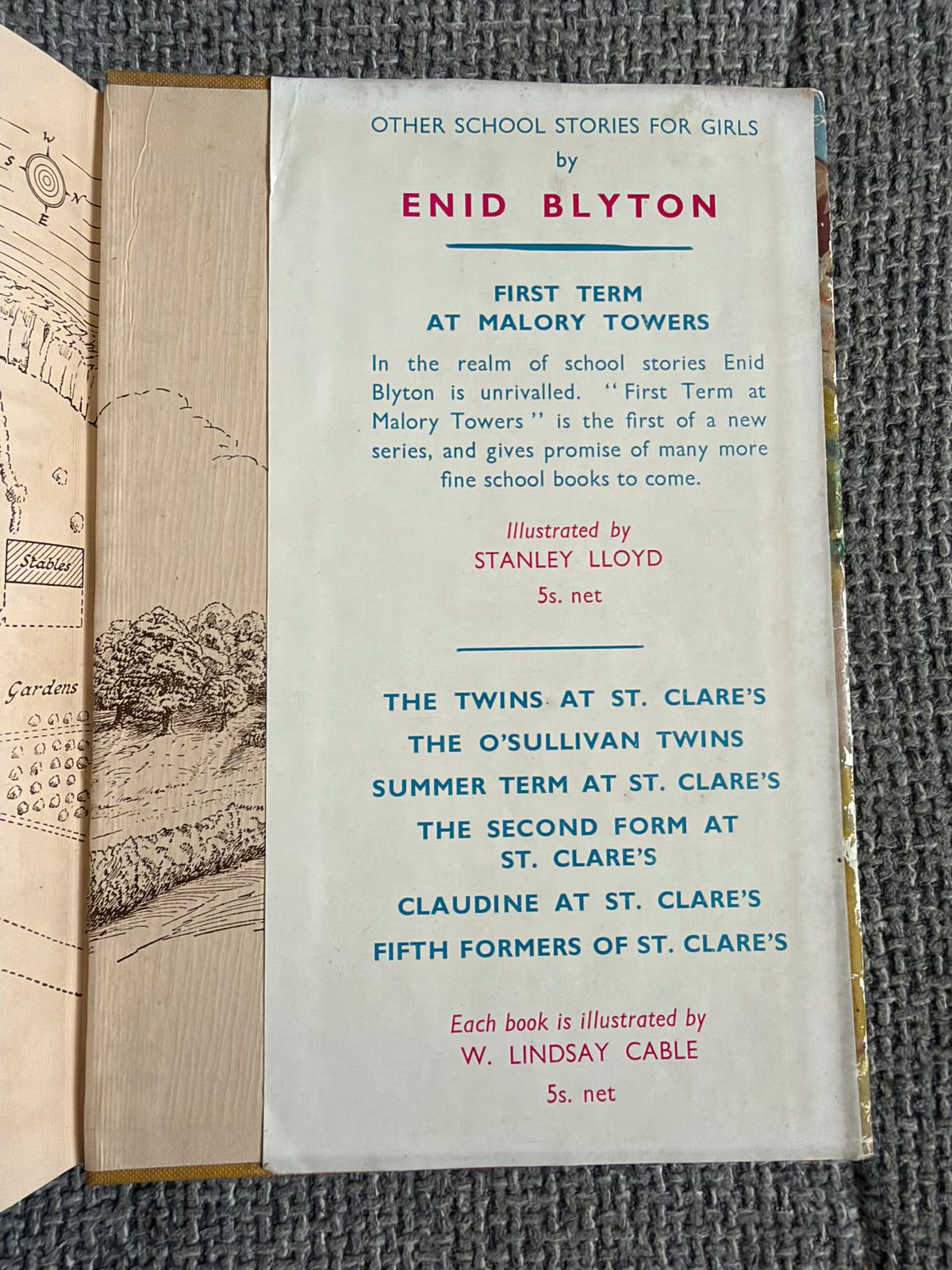 1948 The Second Term At Malory Towers - Enid Blyton (Stanley Lloyd illust) Methuen & Co Ltd