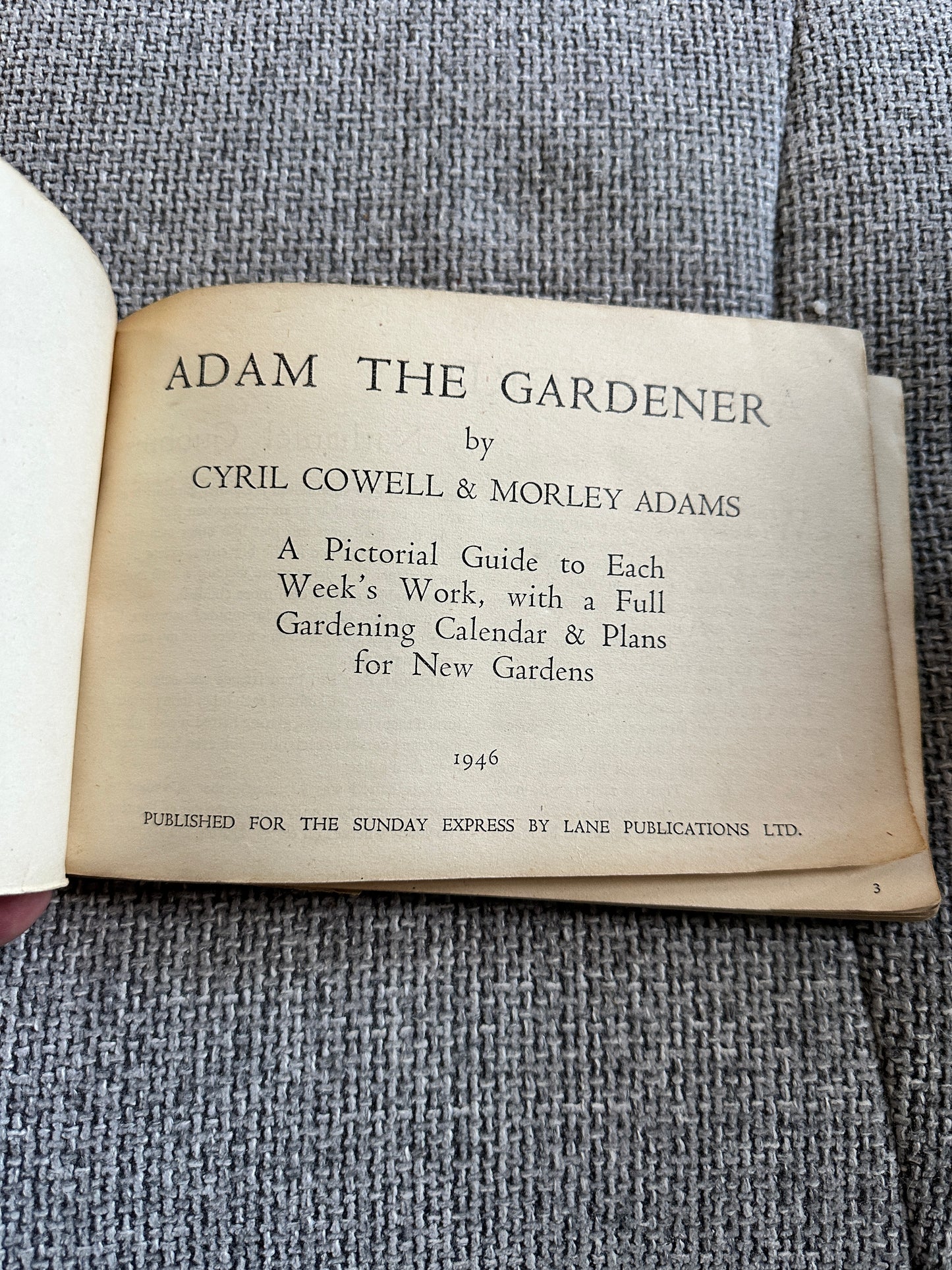 1946 Adam The Gardener - Cyril Cowell(The Sunday Express)