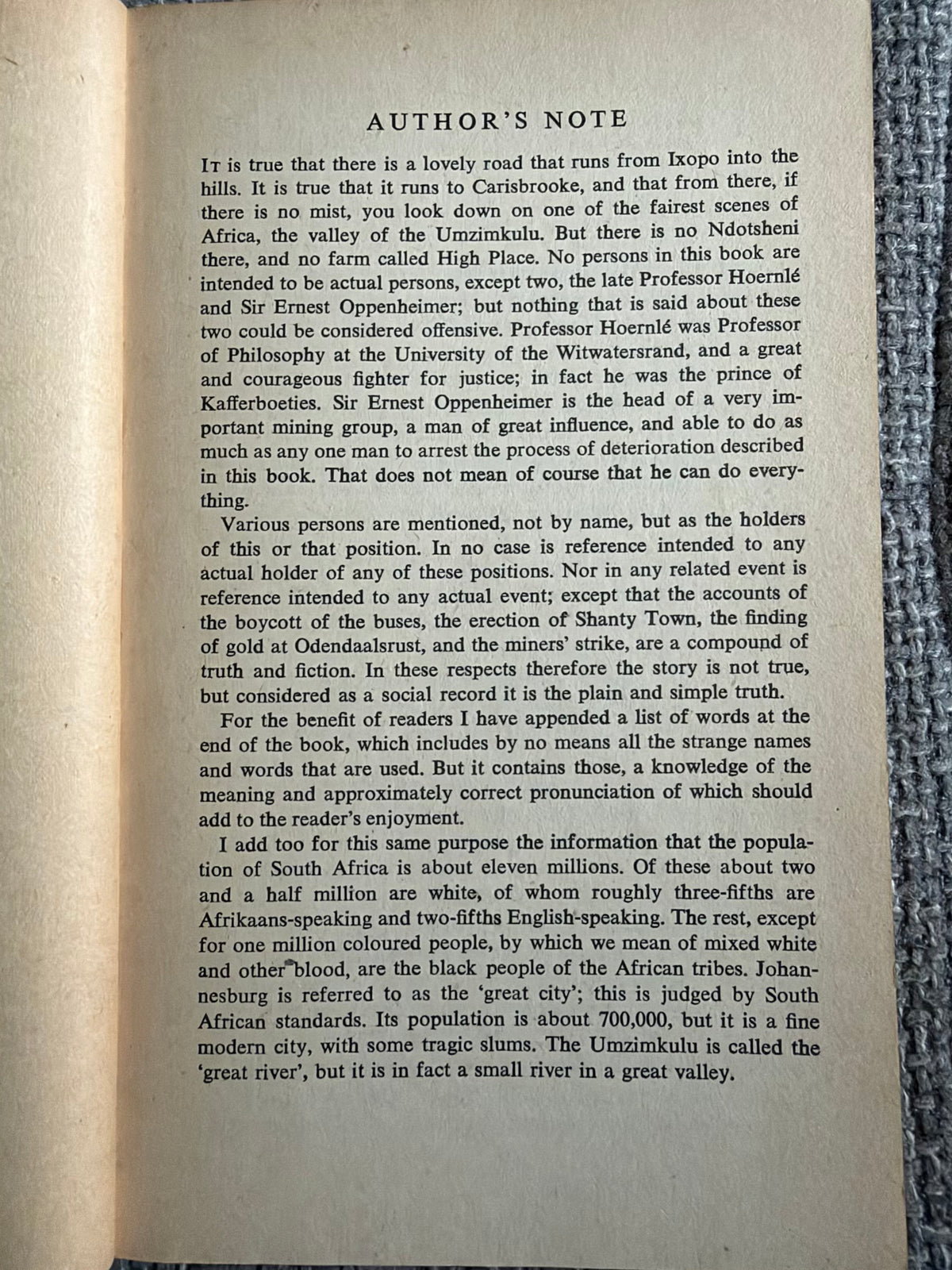1966 Cry The Beloved Country - Alan Paton (Penguin)