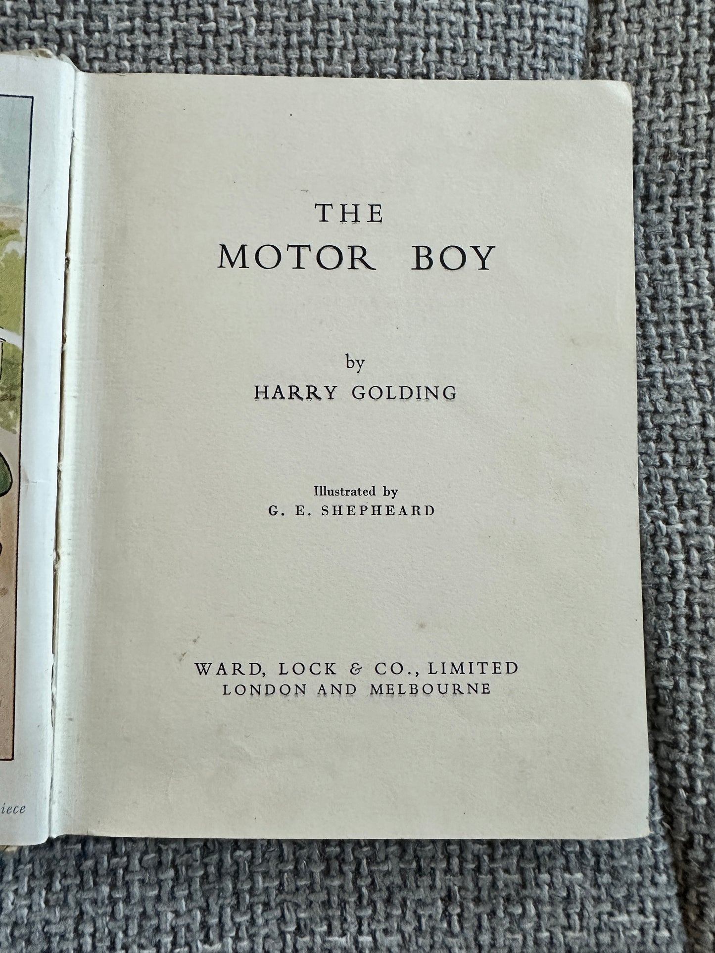 1950 The Motor Boy - Harry Golding(G. E. Shepheard illustrated) Ward, Lock & Co Ltd)