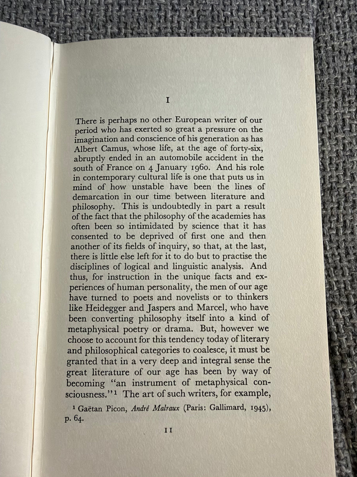 1969*1st* Albert Camus Biography - Nathan A. Scott (Bowes & Bowes Publisher)