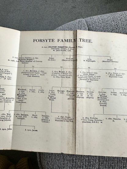 1925 The Forsyte Saga - John Galsworthy (William Heinemann Ltd) including Family Tree