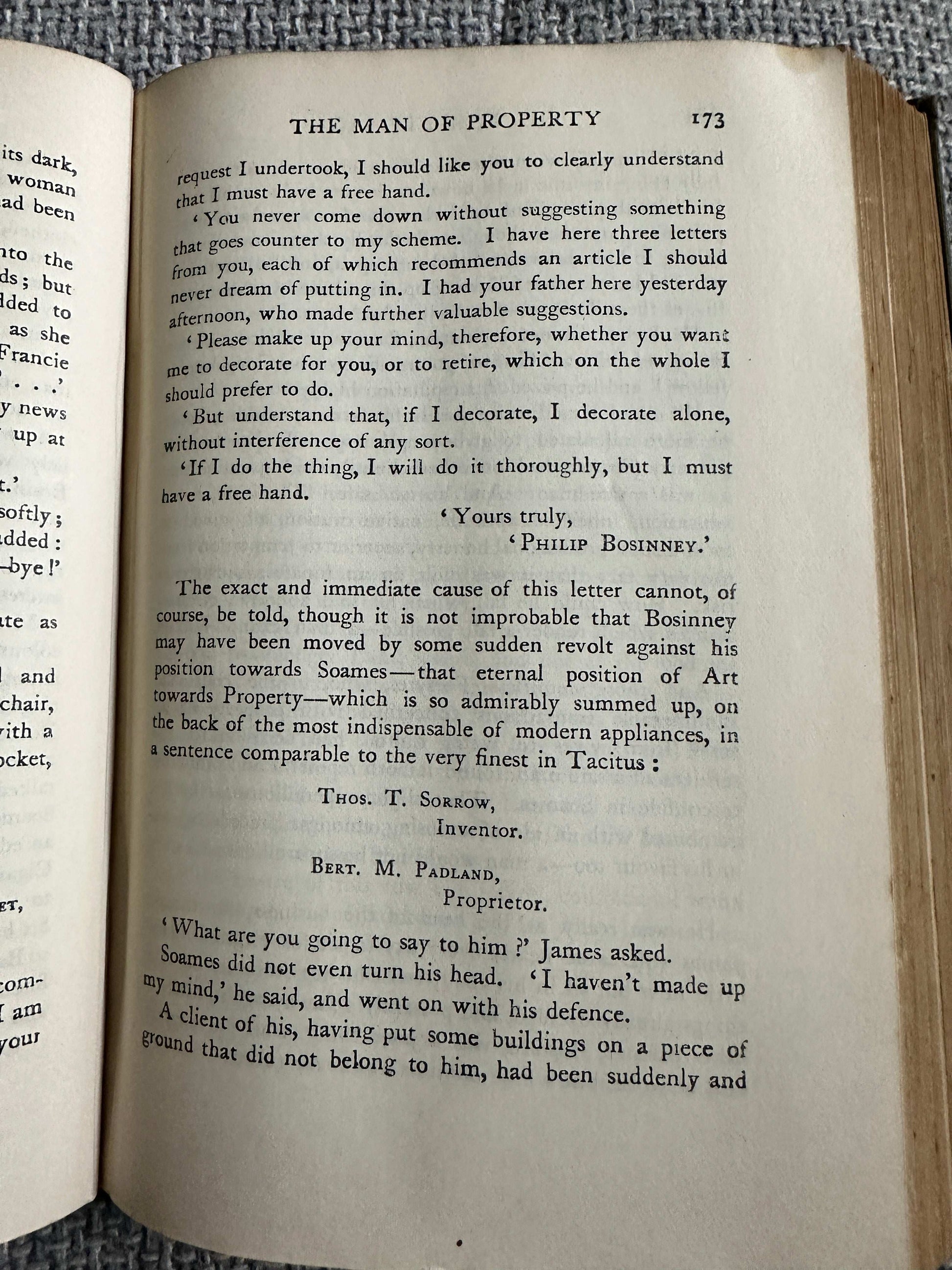 1925 The Forsyte Saga - John Galsworthy (William Heinemann Ltd) including Family Tree