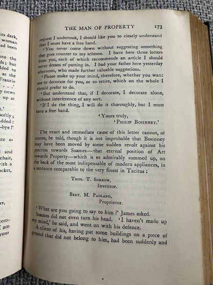 1925 The Forsyte Saga - John Galsworthy (William Heinemann Ltd) including Family Tree