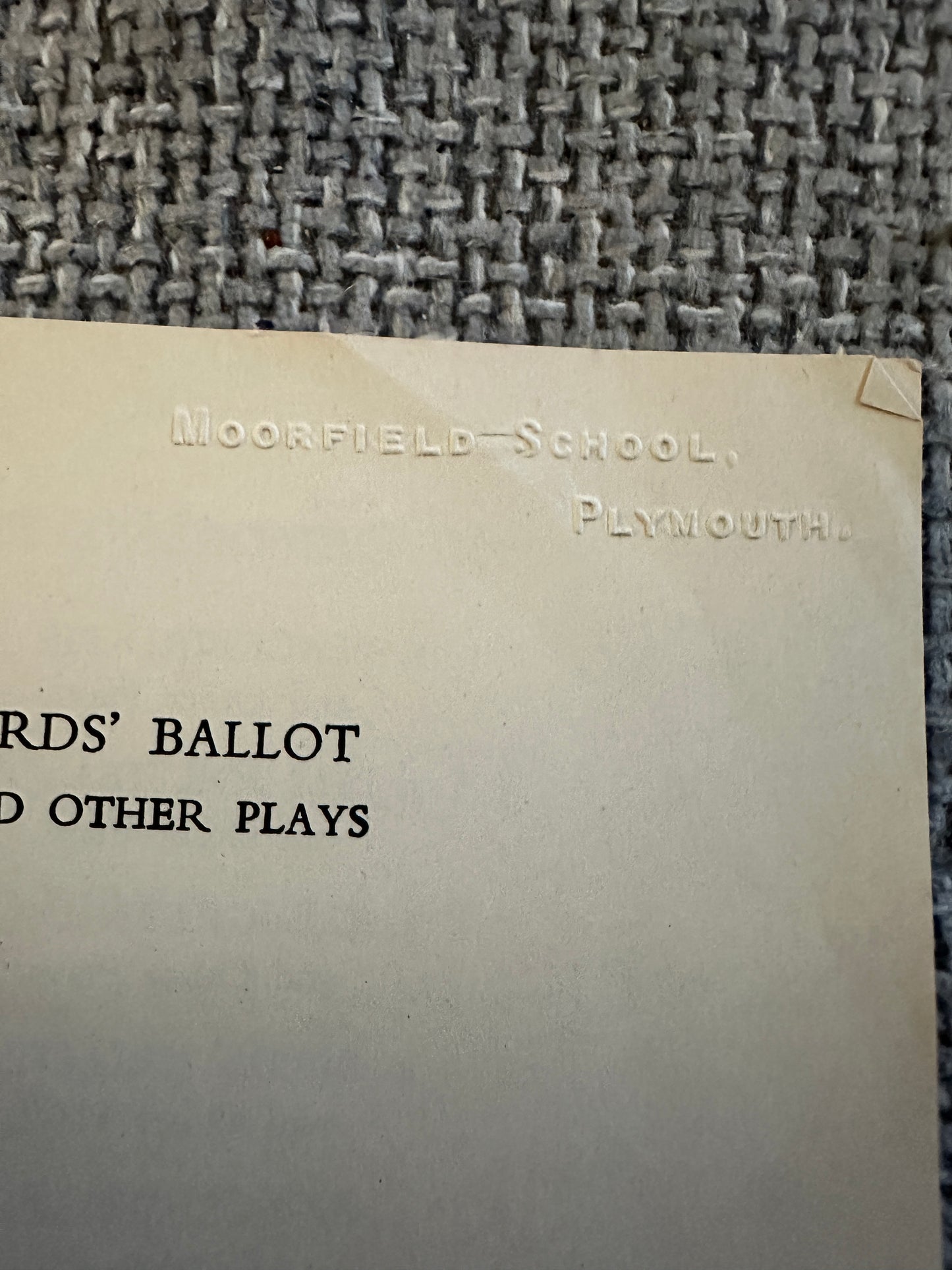 1950 Birds Ballot & Other Plays(Children’s Theatre No4) A. & C. Black Ltd.