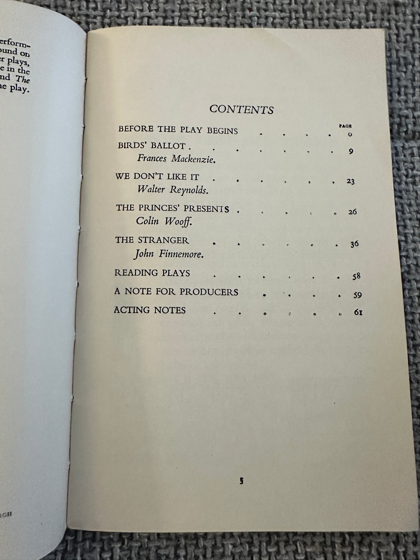 1950 Birds Ballot & Other Plays(Children’s Theatre No4) A. & C. Black Ltd.