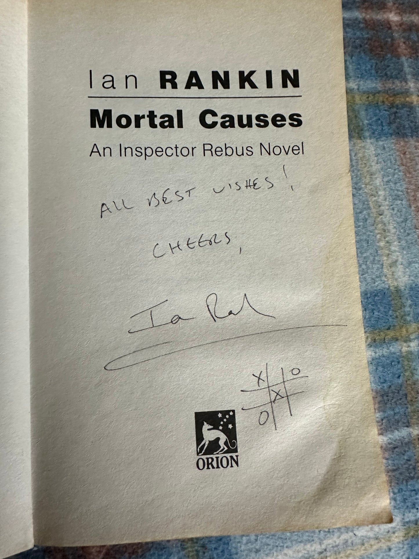 1995*Signed* Mortal Causes - Ian Rankin(Orion paperback) hand signed with doodle