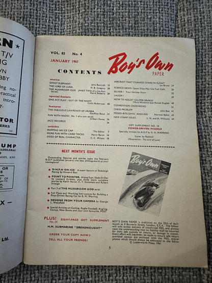 1961 Boy’s Own Paper(Power Driven Models)