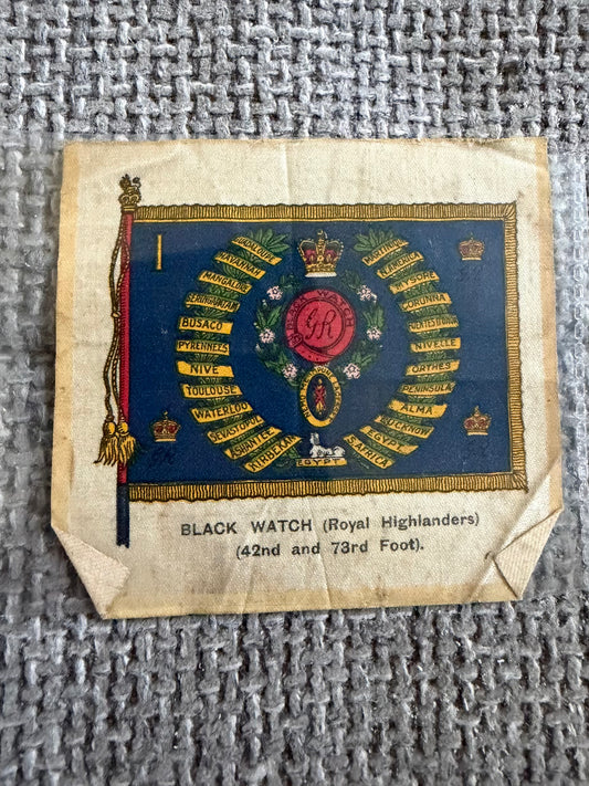 Vintage BDV Cigarette Silk — Regimental Colours — Black Watch (Royal Highlanders) — Series 12
