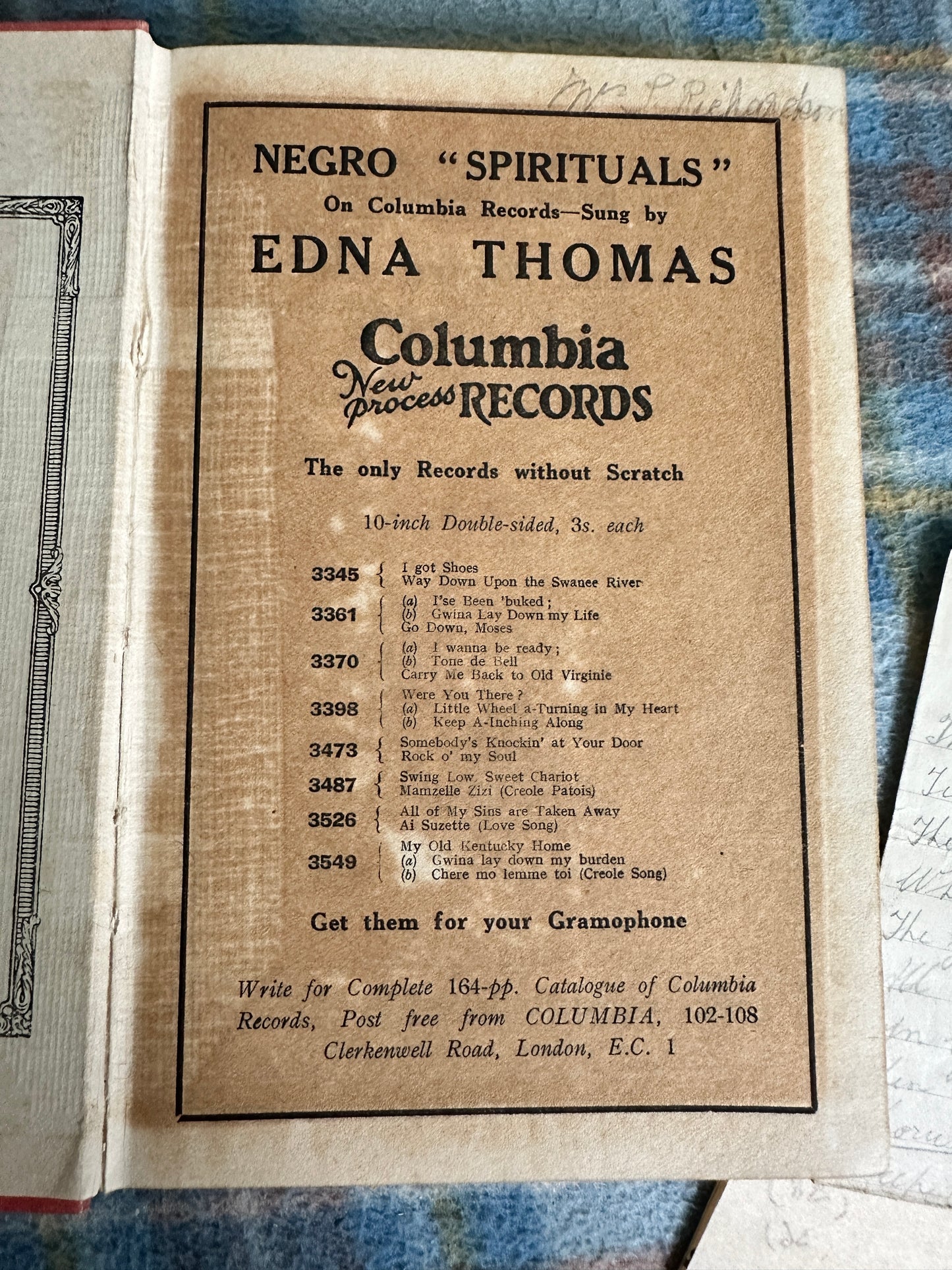 1922 Negro Spirituals, Or The Songs of The Jubilee Singers(W.J. Gibbs Publisher)