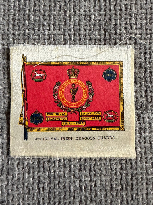 Vintage BDV Cigarette Silk — Regimental Colours — 4th Royal Irish Dragoon Guards — Series 12