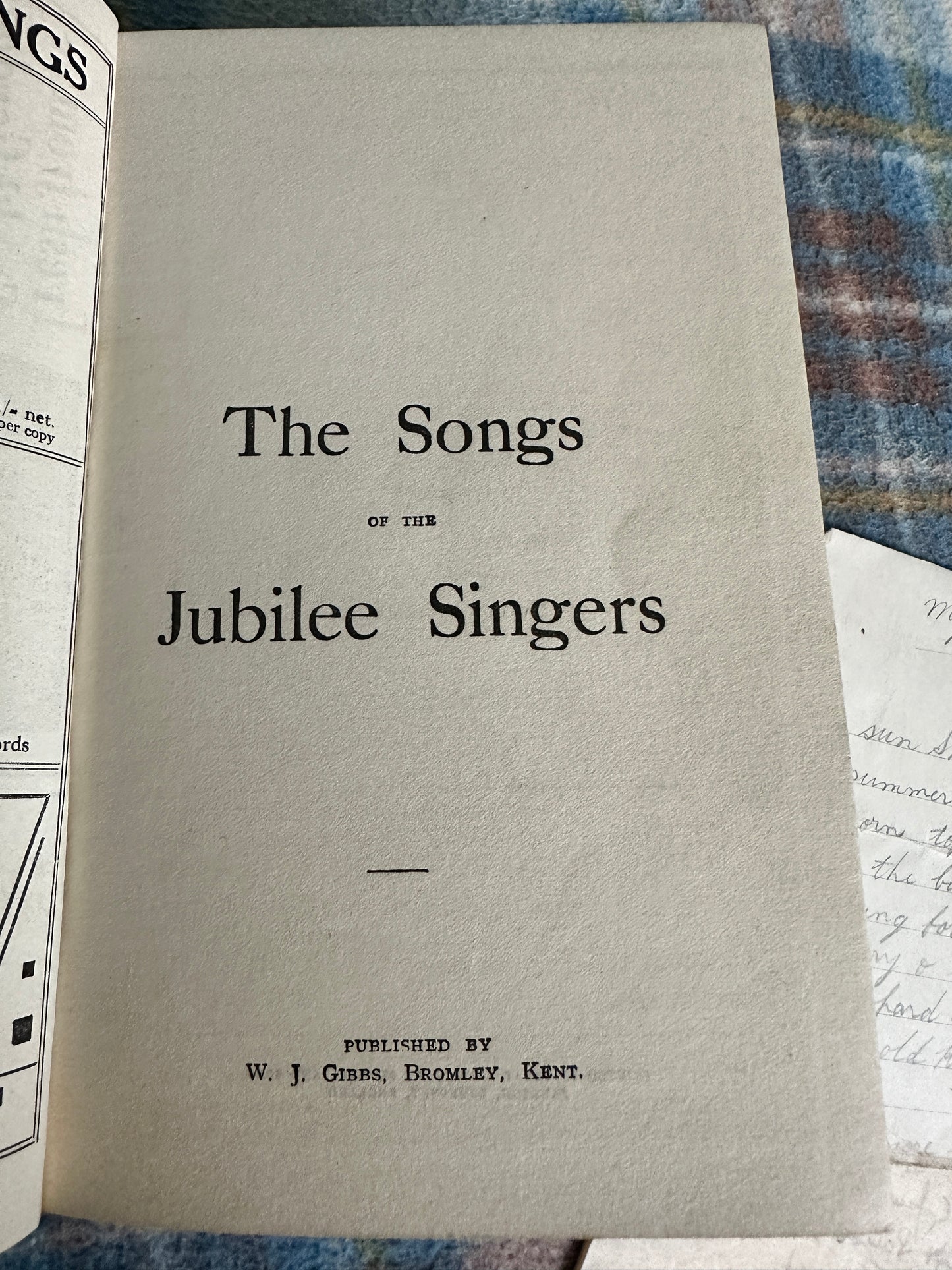 1922 Negro Spirituals, Or The Songs of The Jubilee Singers(W.J. Gibbs Publisher)