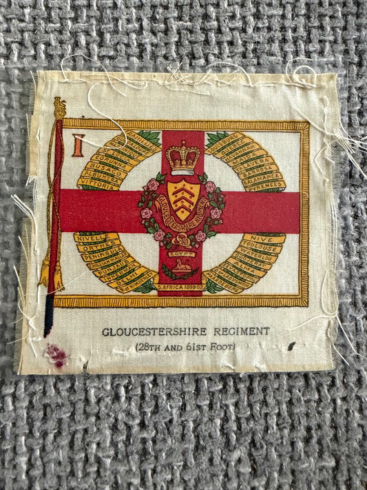 Vintage BDV Cigarette Silk — Regimental Colours — Gloucestershire Regiment — Series 12