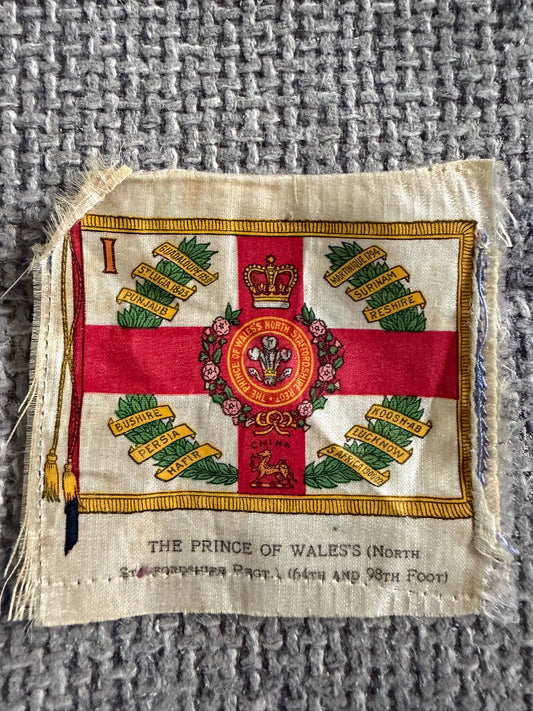 Vintage BDV Cigarette Silk — Regimental Colours — West Yorkshire Regiment — Series 12