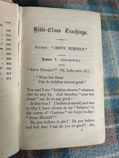 1867 Bible Class Teachings (William McIntosh Published)