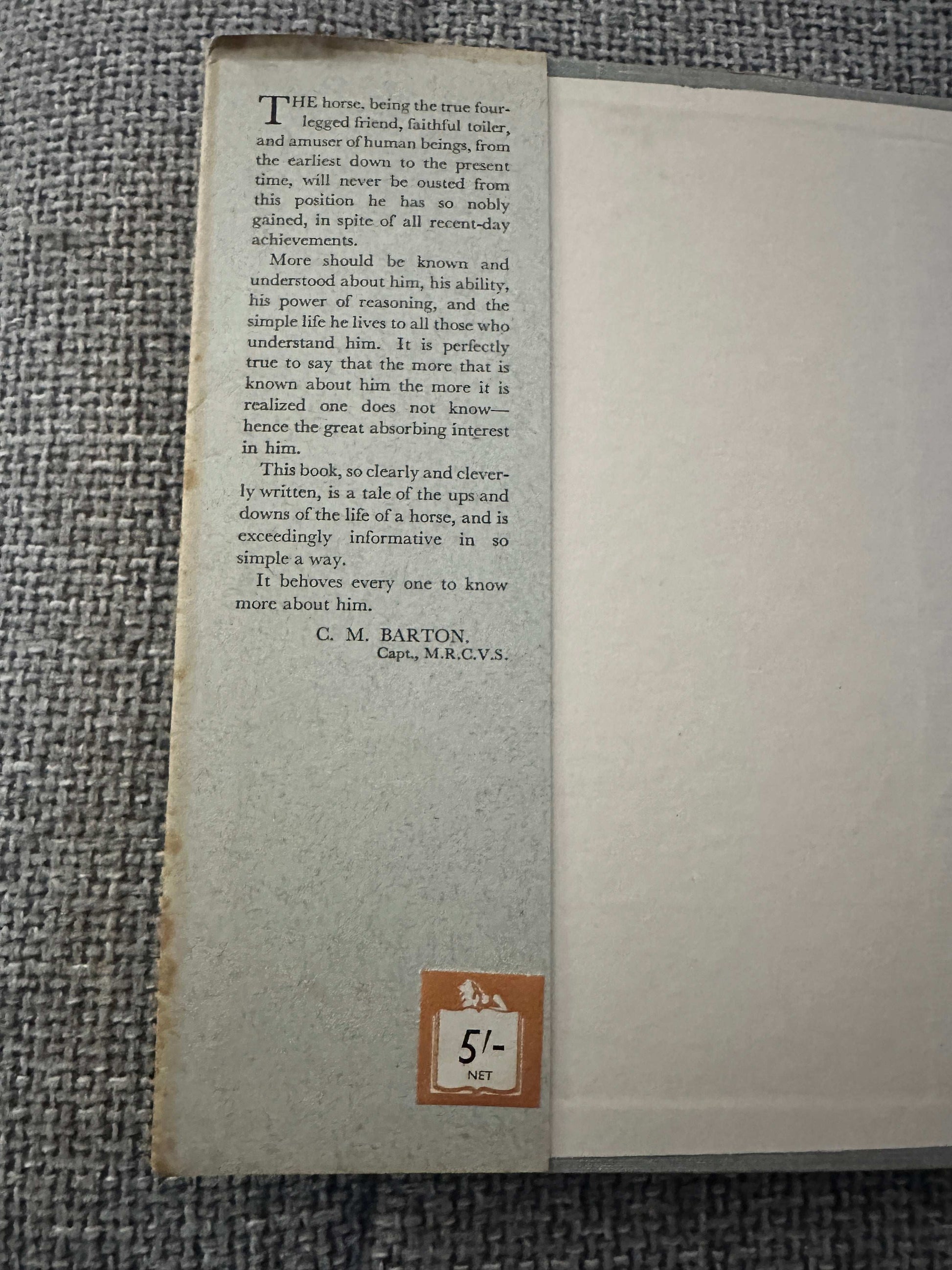 1949 Misty The Grey Pony - Joyce M. Lennon (Harry Rountree Illust) Country Life