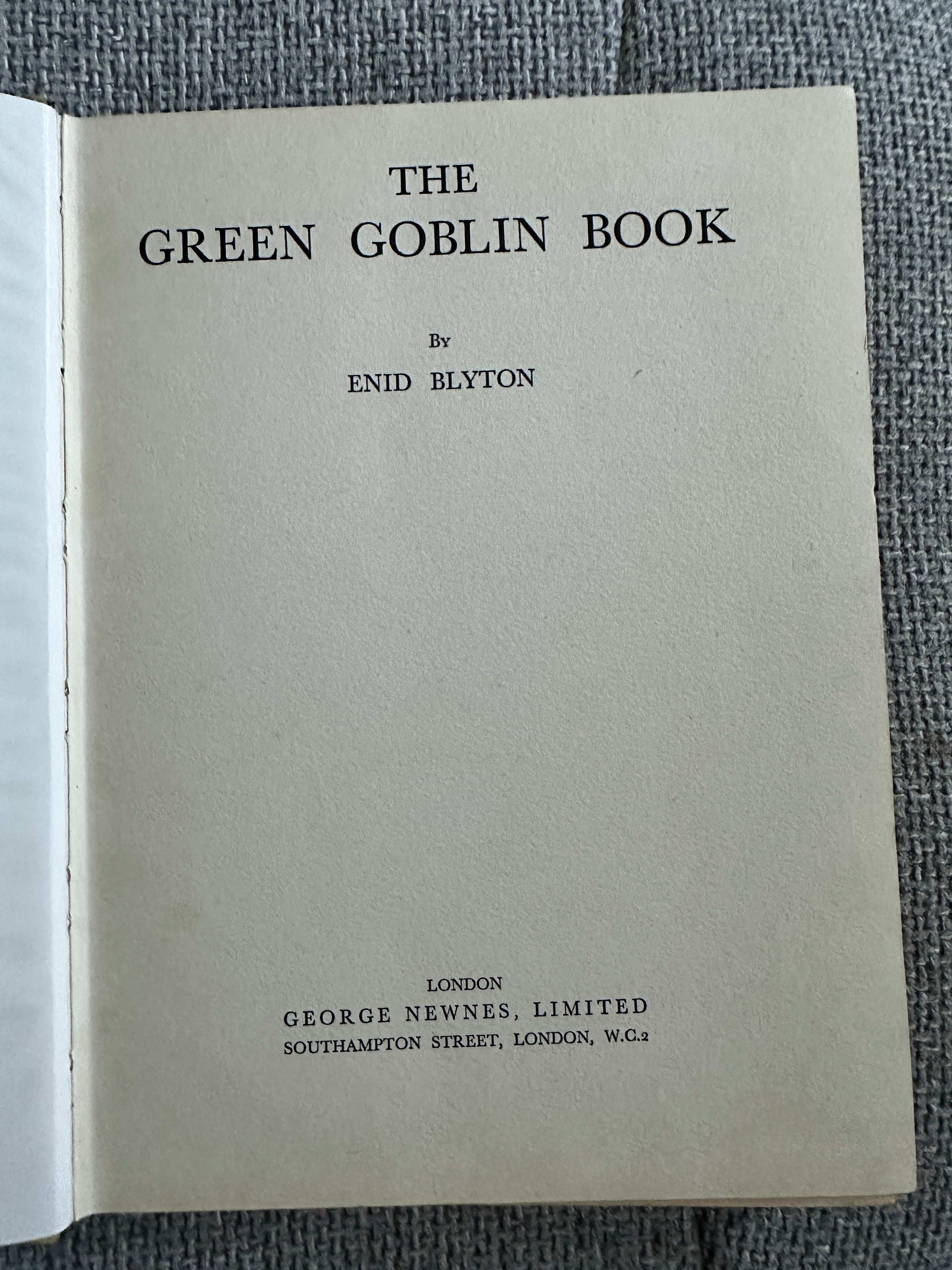 1935 The Green Goblin Book Enid Blyton First Edition