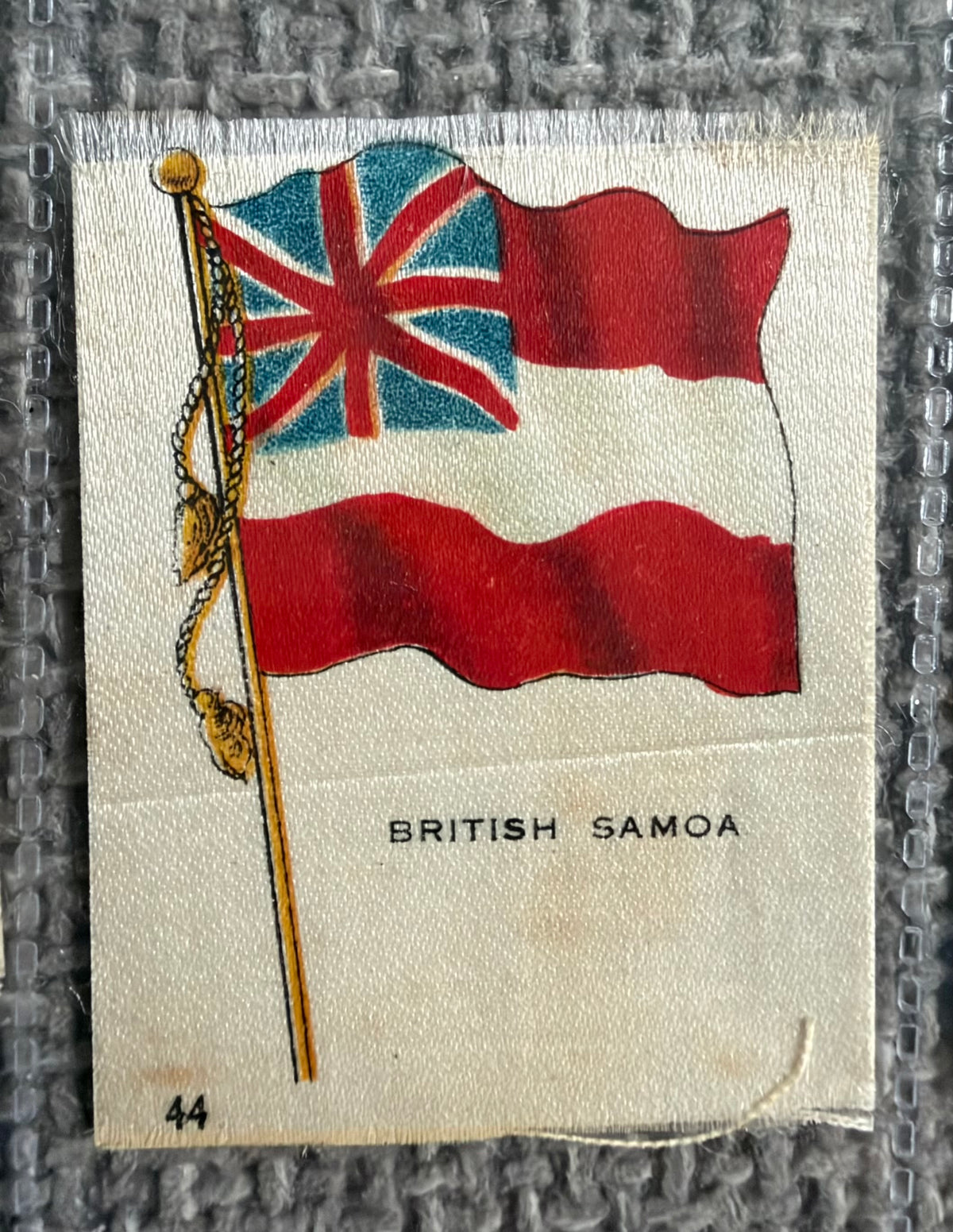 12 Vintage Silk Flag Cigarette Cards — B.D.V. / Godfrey Phillips — Early 1900s World Flags Collection
