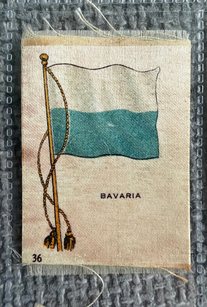 12 Vintage Silk Flag Cigarette Cards — B.D.V. / Godfrey Phillips — Early 1900s World Flags Collection