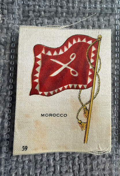 12 Vintage Silk Flag Cigarette Cards — B.D.V. / Godfrey Phillips — Early 1900s World Flags Collection