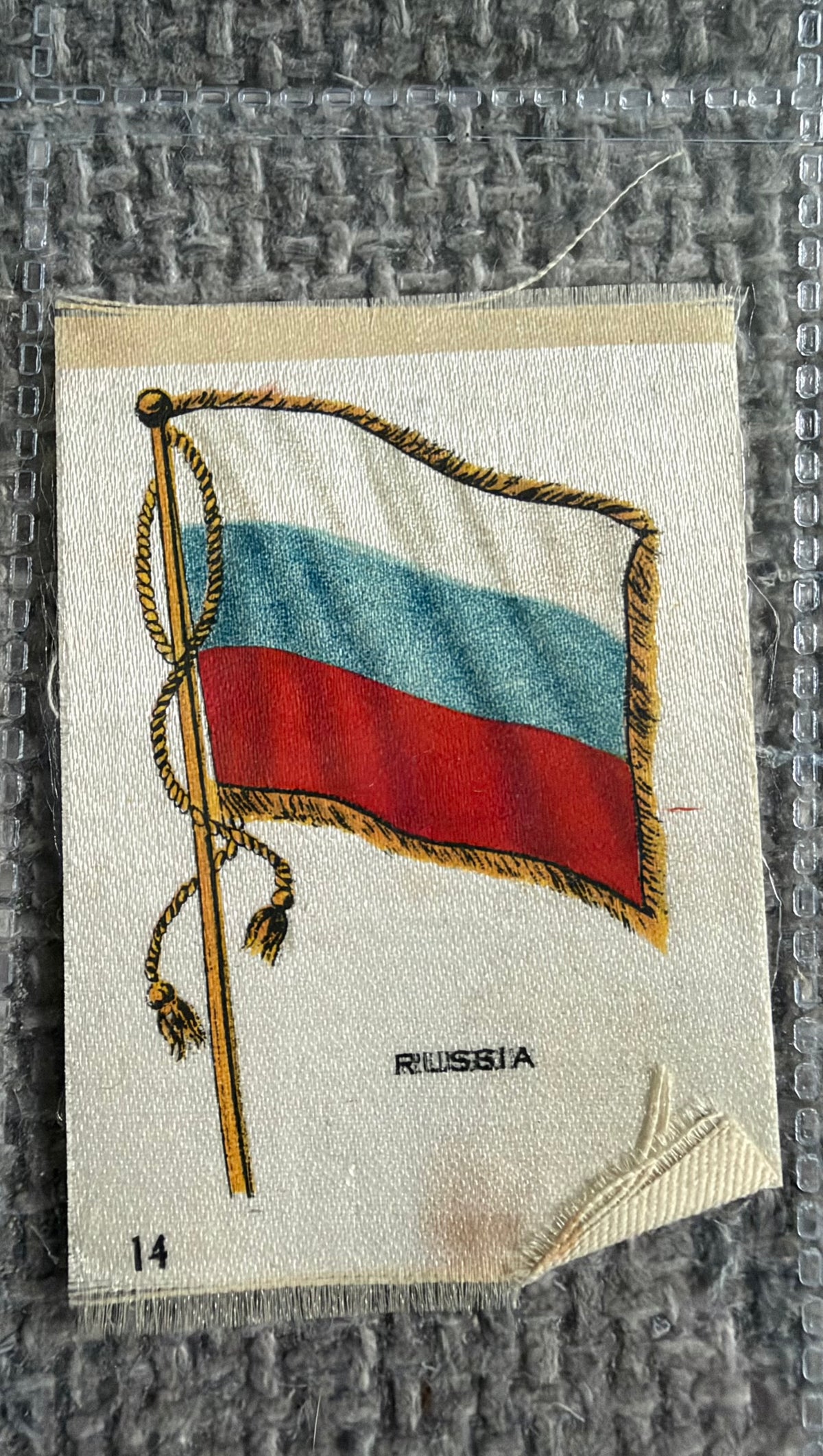 12 Vintage Silk Flag Cigarette Cards — B.D.V. / Godfrey Phillips — Early 1900s World Flags Collection