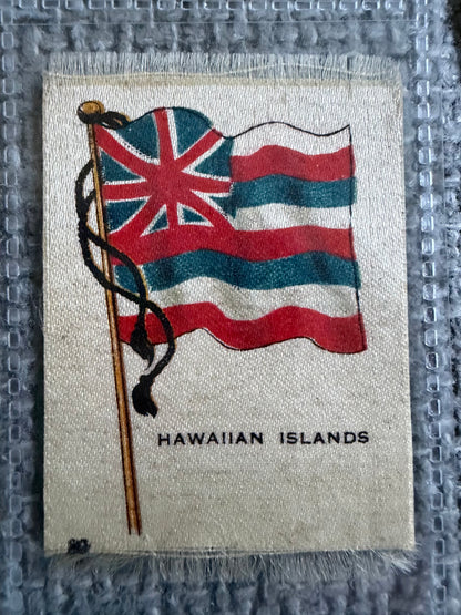 13 Vintage Silk Flag Cigarette Cards — B.D.V. / Godfrey Phillips — World Flags Collection c.1910s