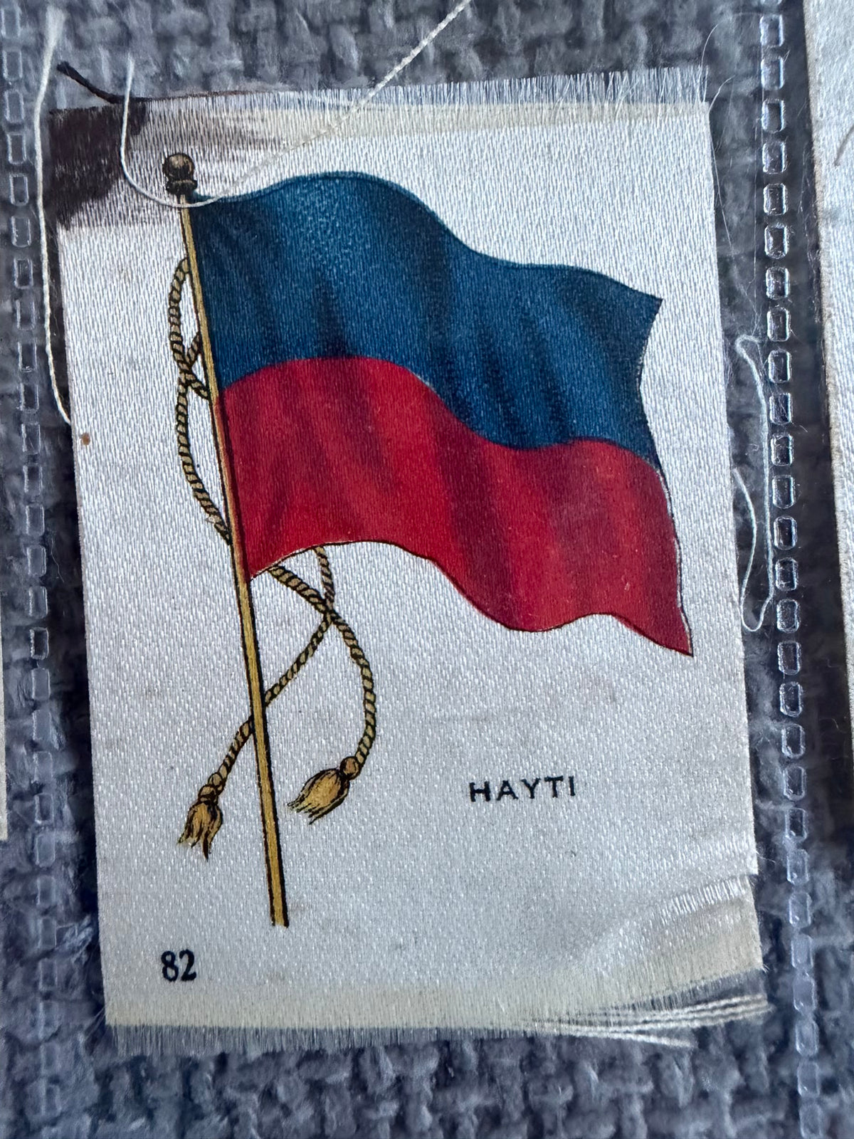13 Vintage Silk Flag Cigarette Cards — B.D.V. / Godfrey Phillips — World Flags Collection c.1910s