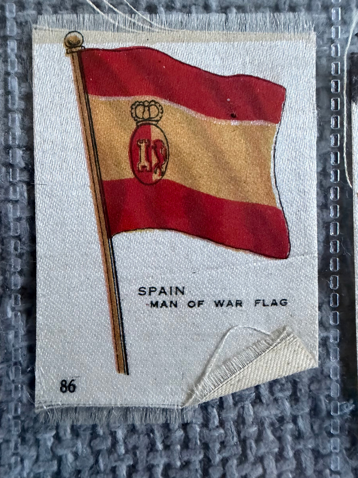 13 Vintage Silk Flag Cigarette Cards — B.D.V. / Godfrey Phillips — World Flags Collection c.1910s