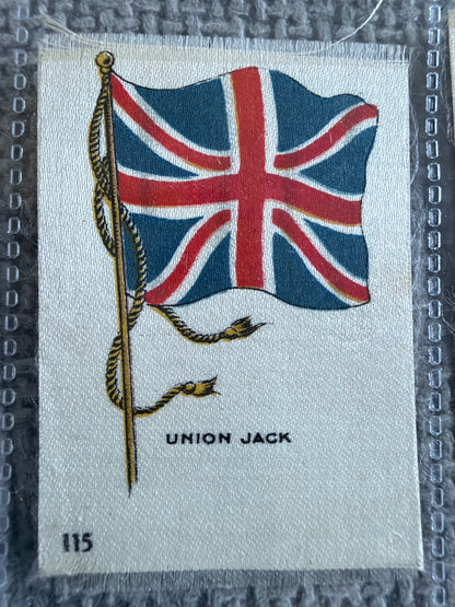13 Vintage Silk Flag Cigarette Cards — B.D.V. / Godfrey Phillips — World Flags Collection c.1910s