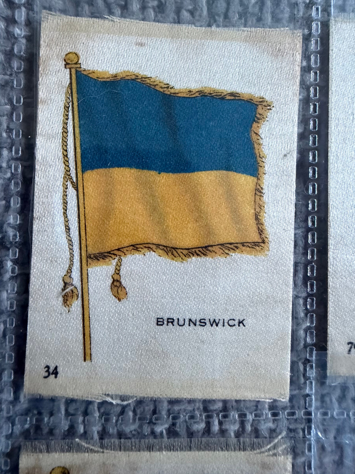 12 Vintage Silk Flag Cigarette Cards — B.D.V. / Godfrey Phillips — World Flags Collection c.1910s