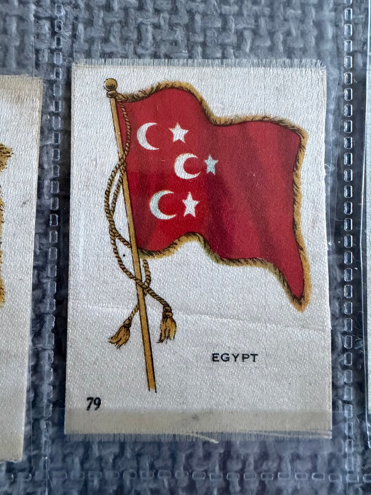 12 Vintage Silk Flag Cigarette Cards — B.D.V. / Godfrey Phillips — World Flags Collection c.1910s
