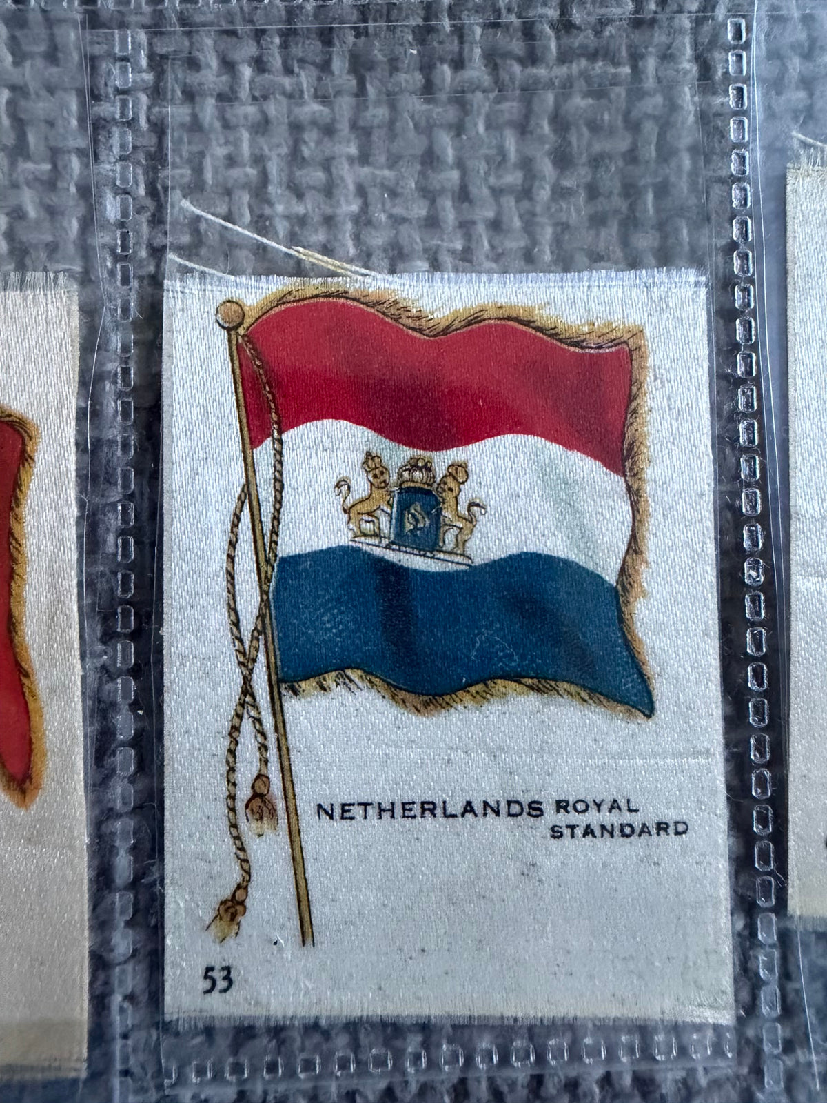 12 Vintage Silk Flag Cigarette Cards — B.D.V. / Godfrey Phillips — World Flags Collection c.1910s