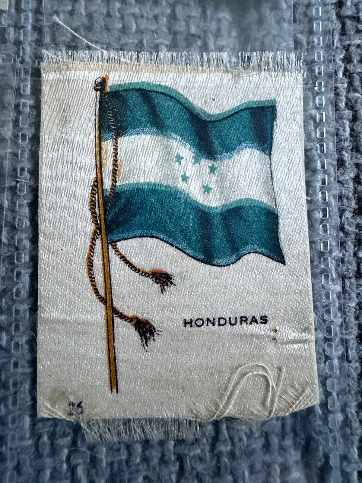 12 Vintage Silk Flag Cigarette Cards — B.D.V. / Godfrey Phillips — World Flags Collection c.1910s