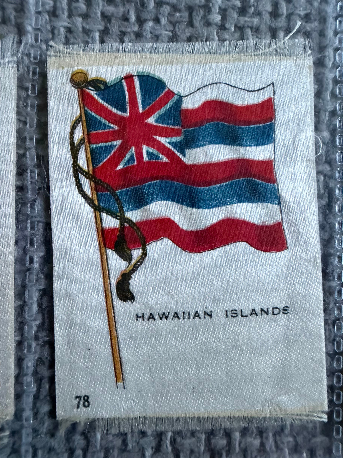 12 Vintage Silk Flag Cigarette Cards — B.D.V. / Godfrey Phillips — World Flags Collection c.1910s