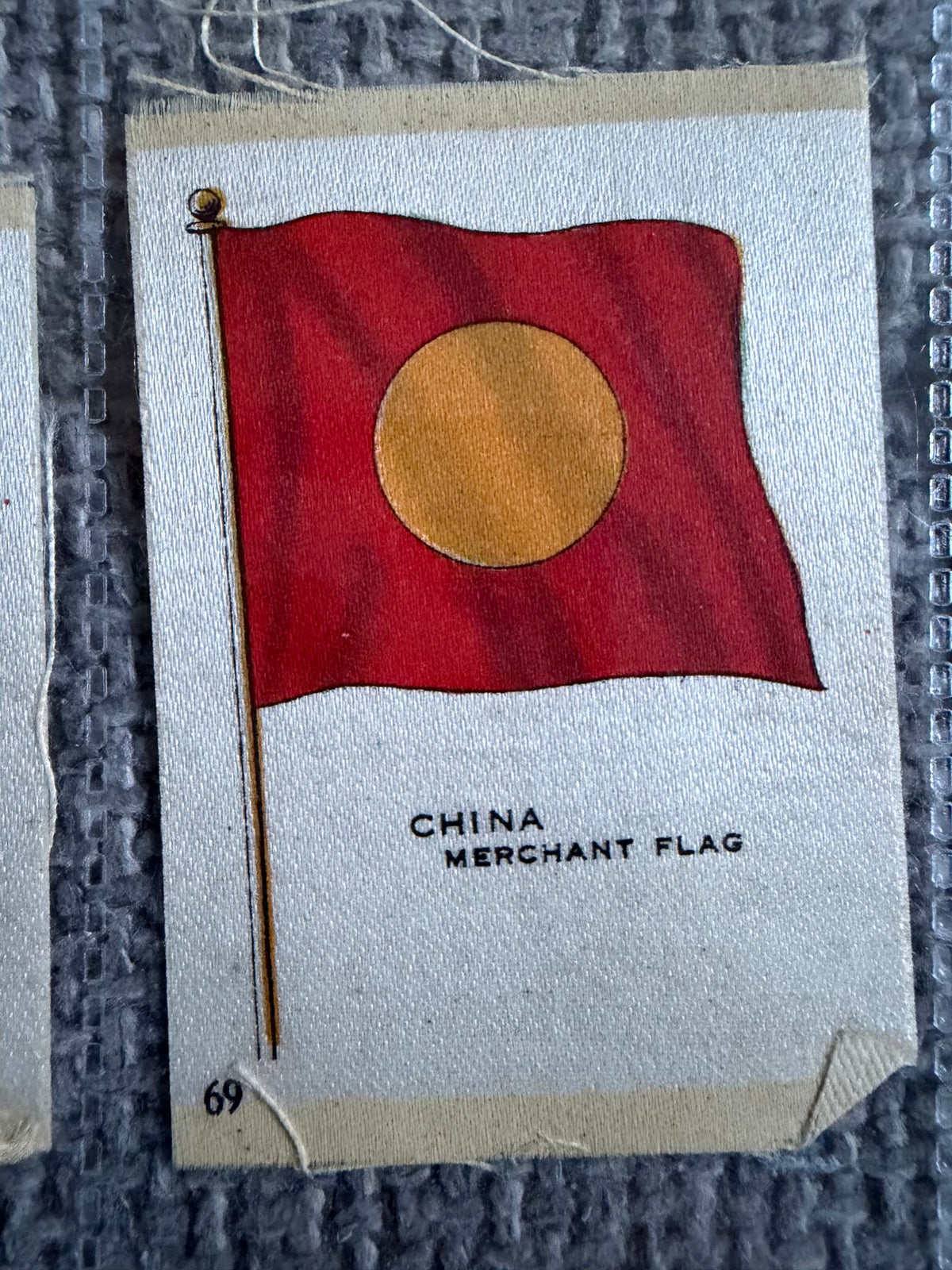 12 Vintage Silk Flag Cigarette Cards — B.D.V. / Godfrey Phillips — World Flags Collection c.1910s