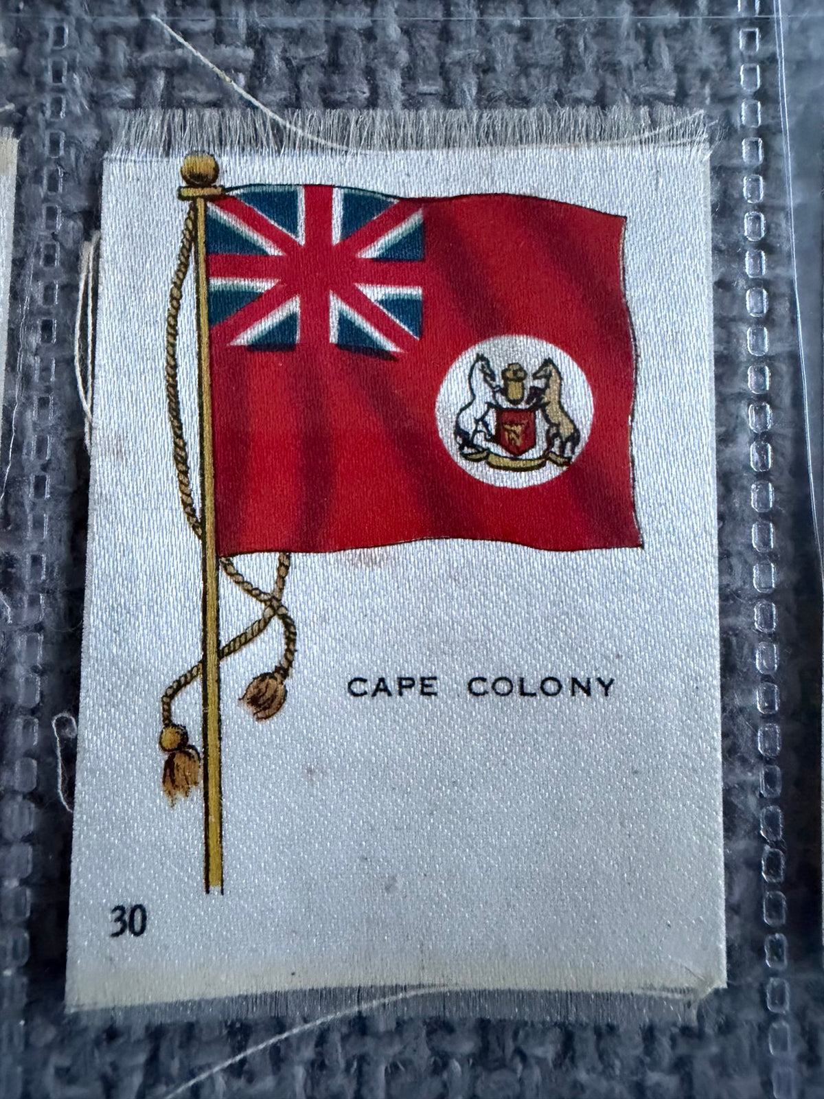 12 Vintage Silk Flag Cigarette Cards — B.D.V. / Godfrey Phillips — World Flags Collection c.1910s