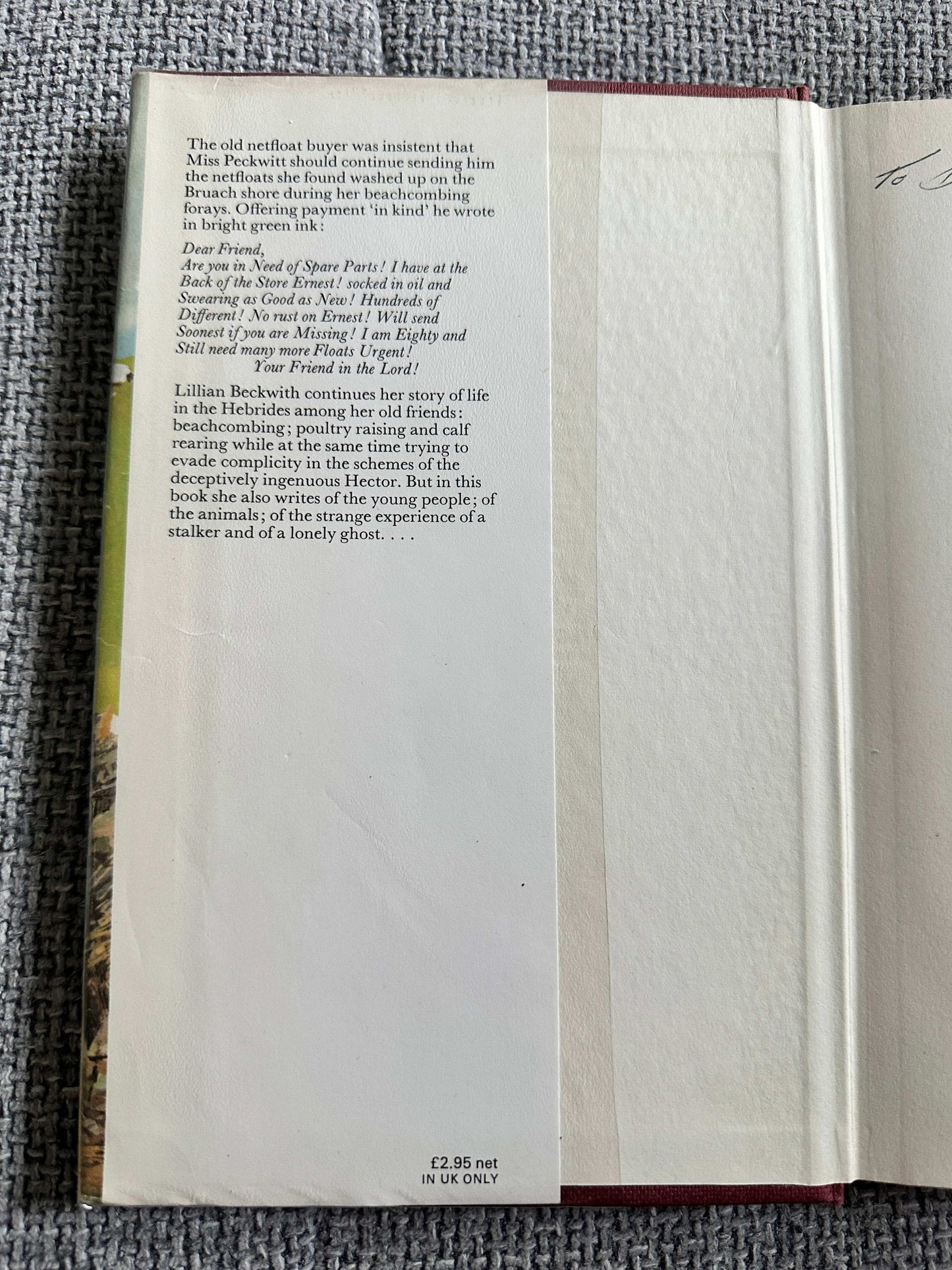 1975*1st* Beautiful Just! - Lillian Beckwith (Douglas Hall illustration) Hutchinson