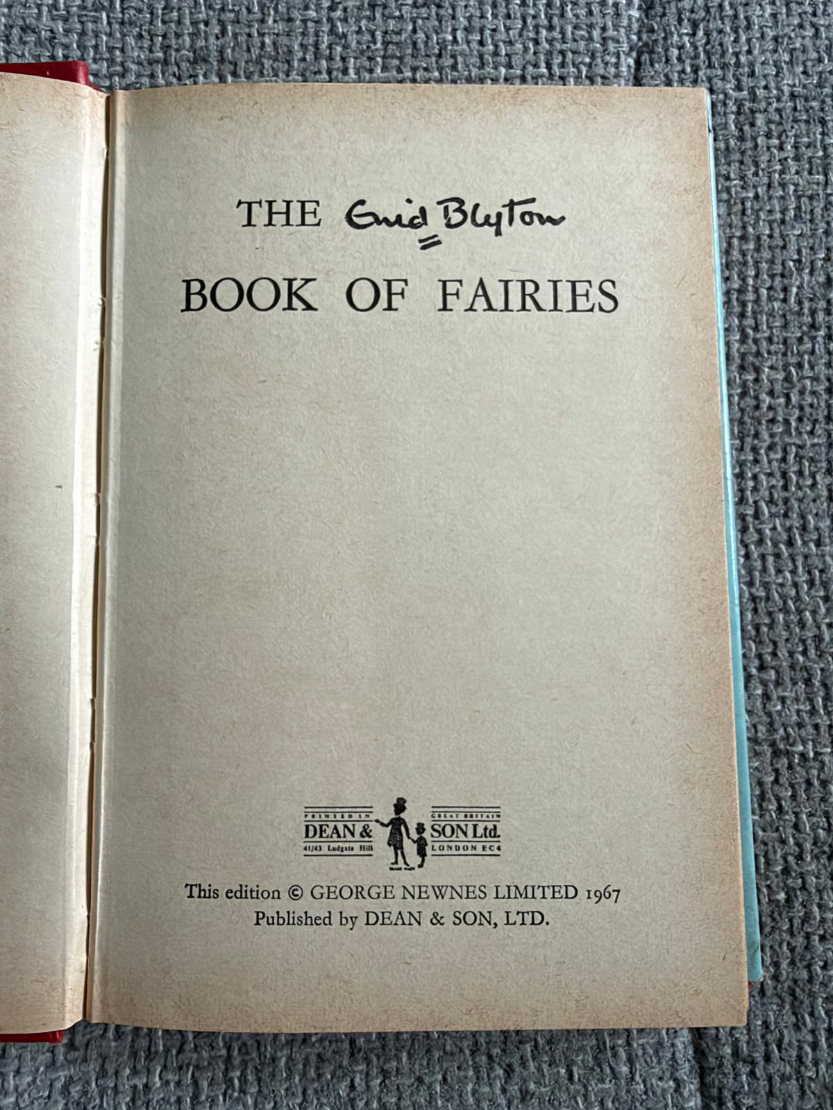 1967 The Book Of Fairies - Enid Blyton (Dean & Son Ltd)