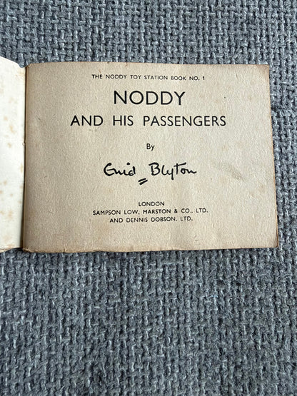 1956 Noddy & His Passengers (Toy Station Book 1) Enid Blyton (Harmsen Van der Beek illust) Sampson Low