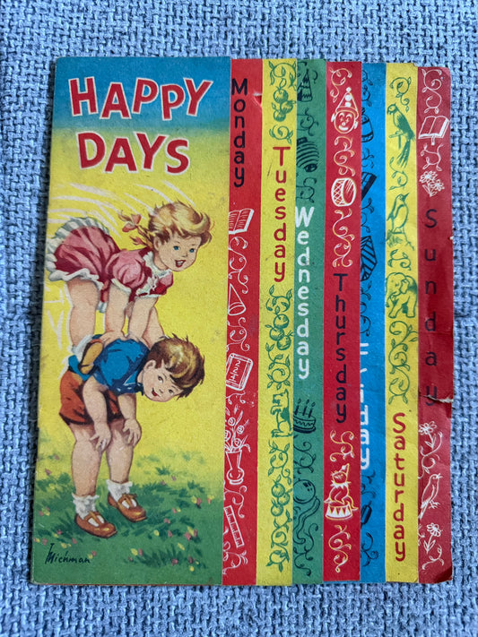 1950’s Happy Days Calander Leaflet Book - Justin Michman (The Children’s Press)