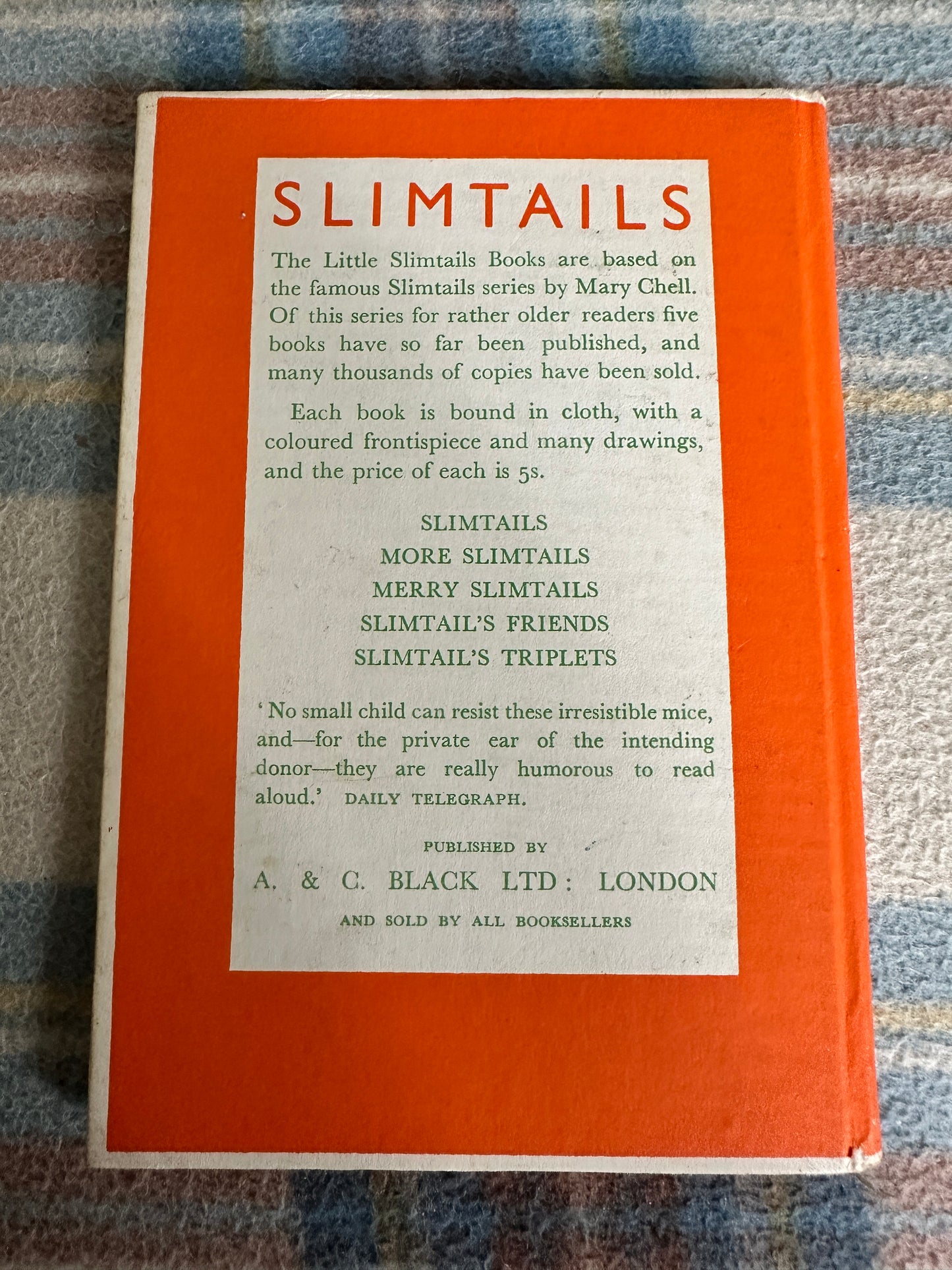 1961 Slimtail’s Picnic(Little Slimtails No4)Mary Chell & Dora Griffin (A. & C. Black Publishers)