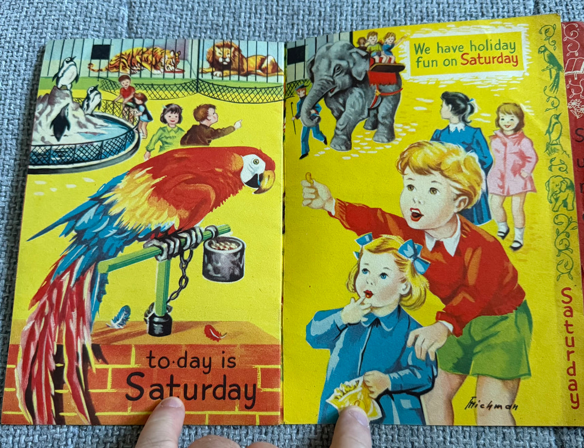 1950’s Happy Days Calander Leaflet Book - Justin Michman (The Children’s Press)