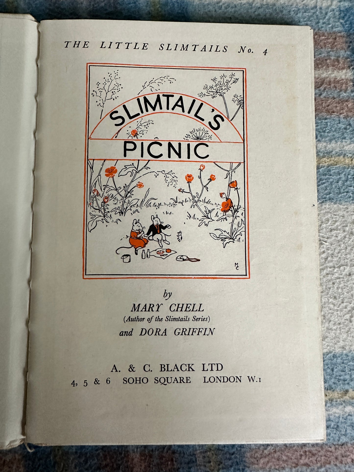 1961 Slimtail’s Picnic(Little Slimtails No4)Mary Chell & Dora Griffin (A. & C. Black Publishers)