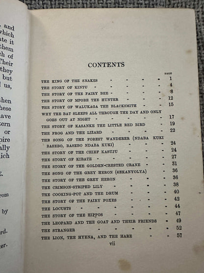 1922 The King Of The Snakes (Folk-lore stories from Uganda 🇺🇬) Rosetta Baskerville (Church Missionary Society)