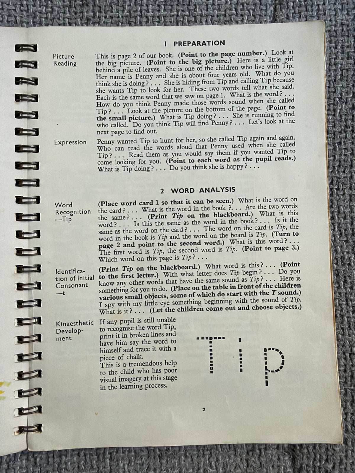 1951 Tip (A Teacher’s Manual) The McKee Readers Book 1 - Paul McKee, M. Lucile Harrison, Annie McCowen & Elizabeth Lehr (Thomas Nelson & Sons Ltd)